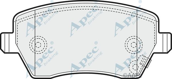 APEC BRAKING stabdžių trinkelių rinkinys, diskinis stabdys PAD1466
